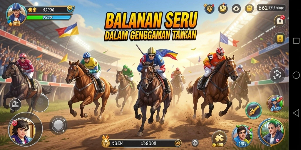 Gameplay balapan yang seru dan penuh aksi di 62IDN.