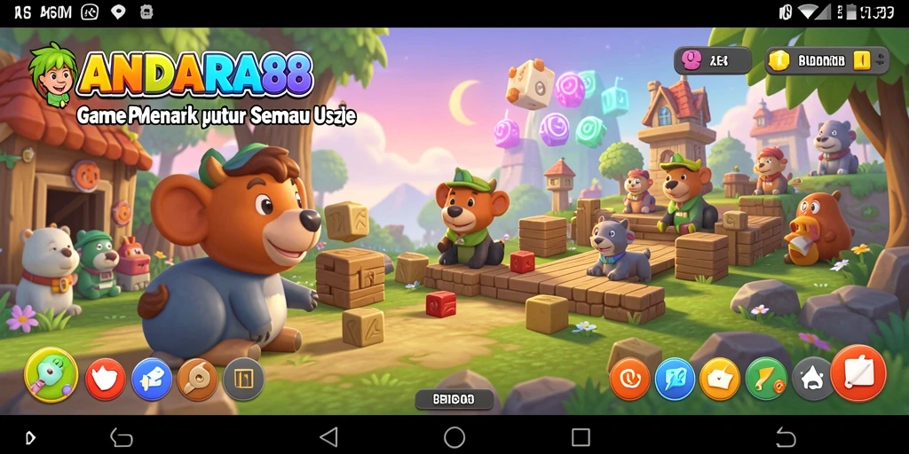 Tampilan gameplay <strong>ANDARA88</strong> dengan berbagai tantangan puzzle yang seru.