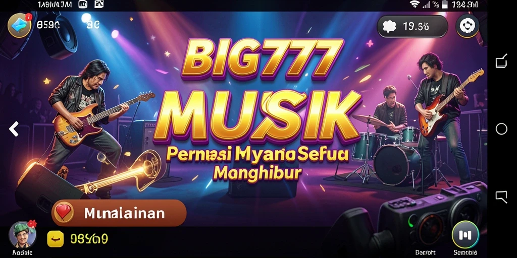 Screenshot utama BIG777 menampilkan gameplay musik yang interaktif dan menarik.