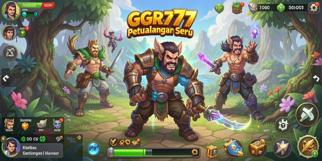 Screenshot GGR777 menampilkan aksi pertarungan karakter RPG yang menegangkan.
