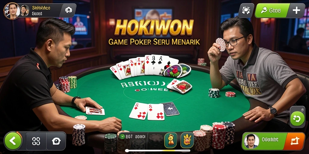 Gameplay HOKIWON yang seru dalam permainan Poker.
