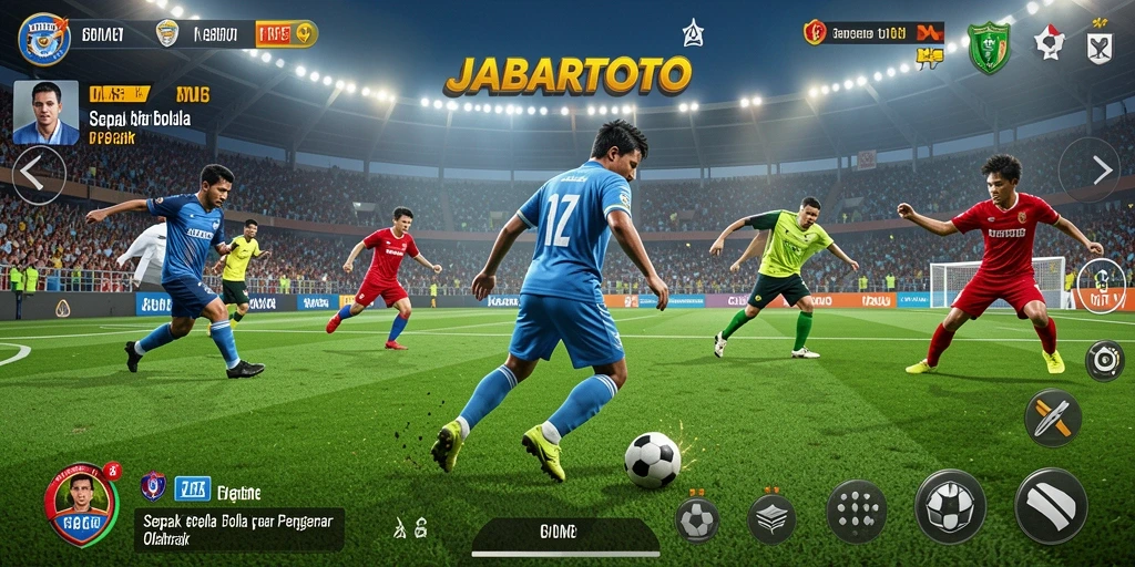 Screenshot gameplay JABARTOTO yang menunjukkan aksi mendebarkan di lapangan.
