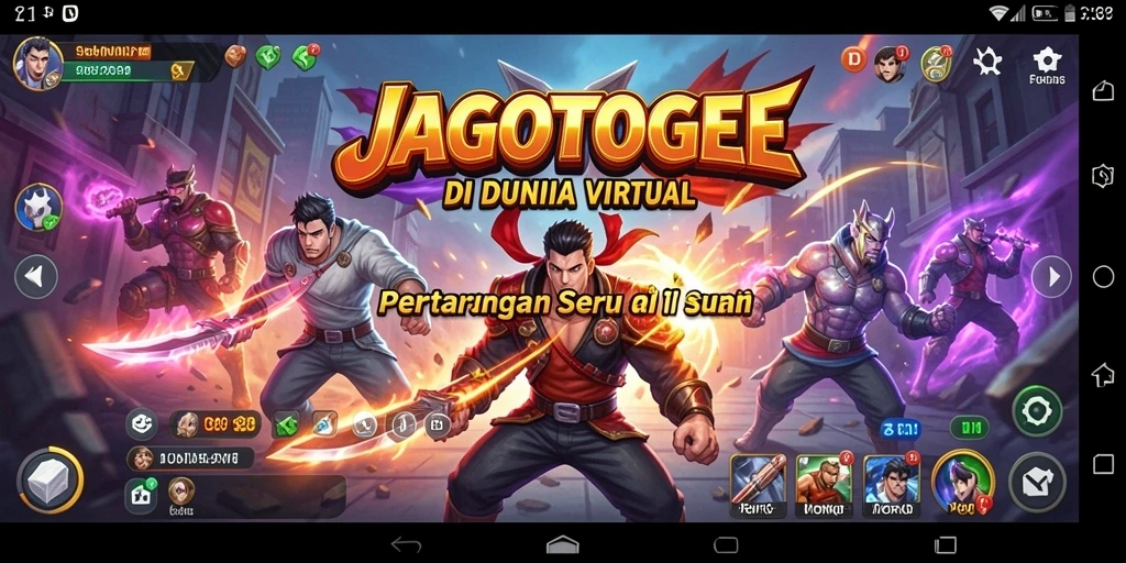 Tampilan gameplay JAGOTOGEL yang mendebarkan dalam pertarungan.