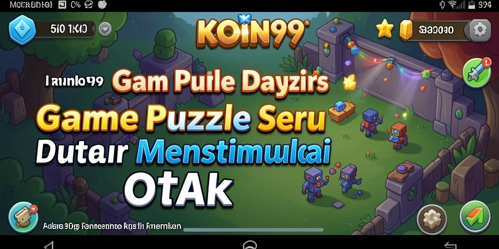 Tampilan gameplay KOIN99 dengan potongan puzzle yang berwarna-warni.