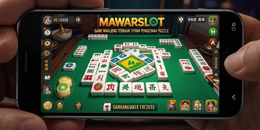 Tampilan gameplay seru di MAWARSLOT dengan ubin Mahjong.
