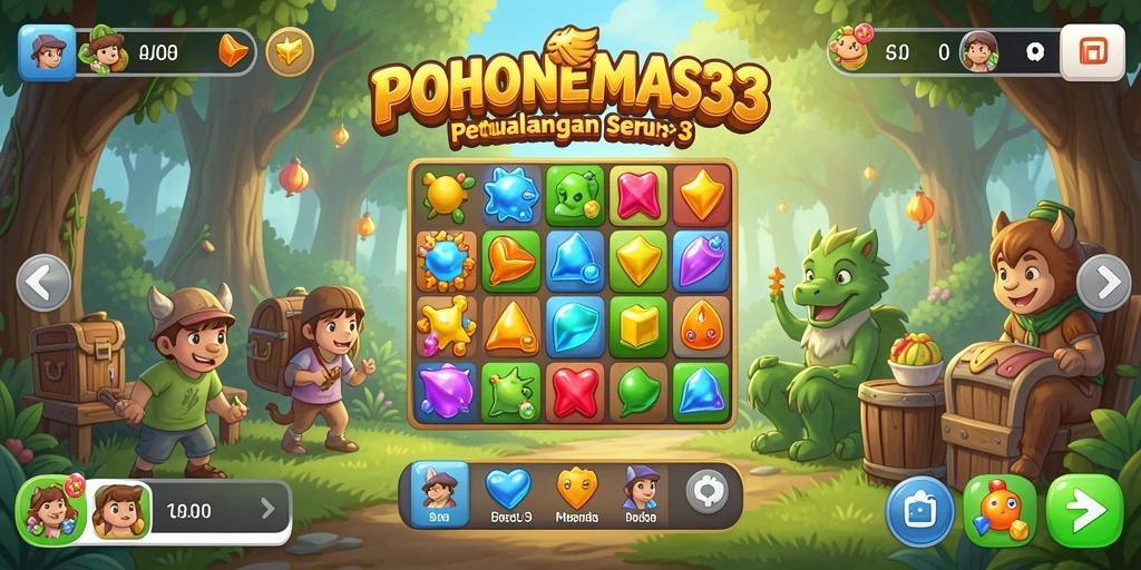 Tampilan gameplay seru dari POHONEMAS33 yang menantang.