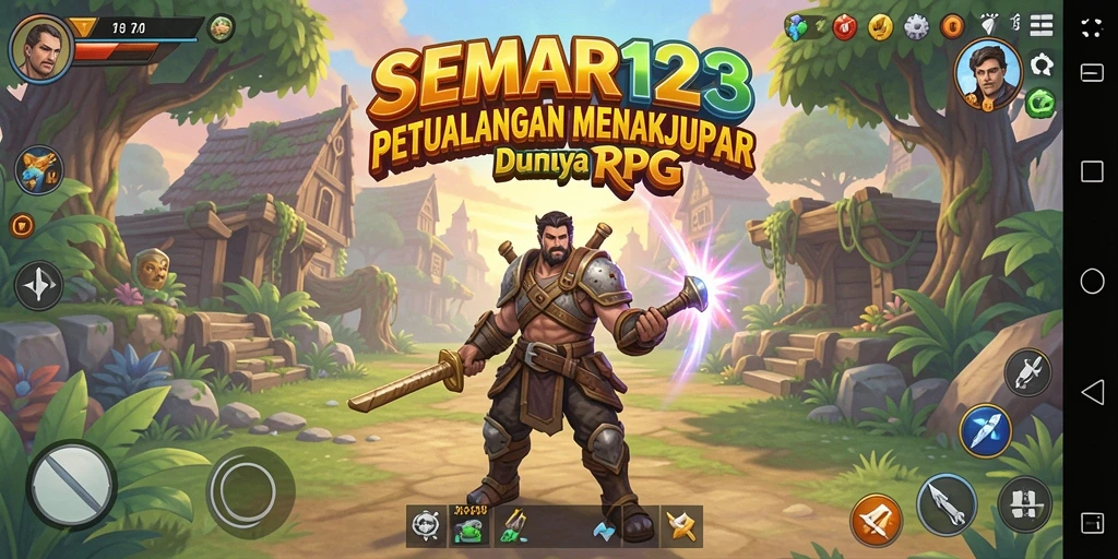 Tampilan gameplay SEMAR123 dengan karakter beraksi di dunia fantasi RPG.